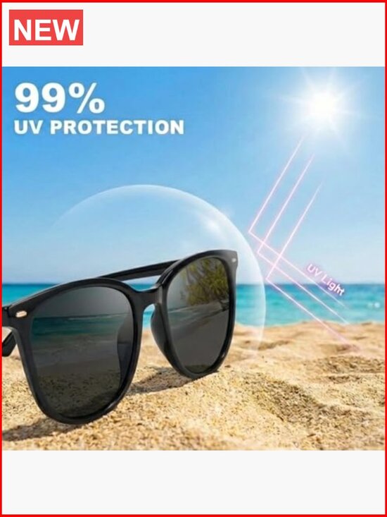 Polarized Sunglasses for Women, Trendy Square Shades with UV400 Protection (2